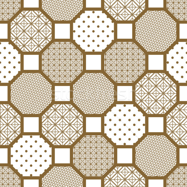 Japanese style tile seamless vector pattern. Stock photo © yopixart