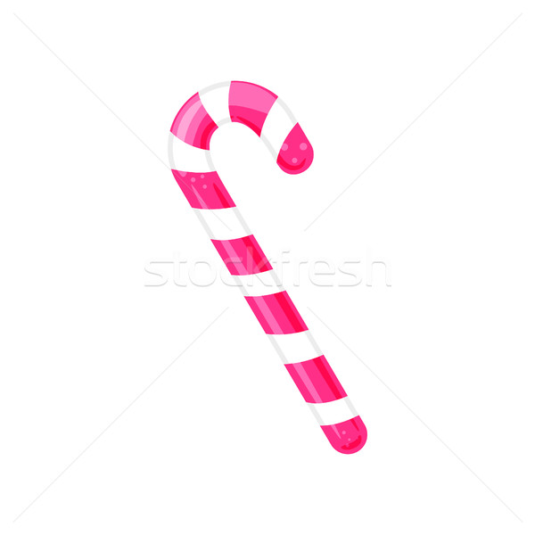 Karamel snoep riet vector icon roze witte Stockfoto © yopixart
