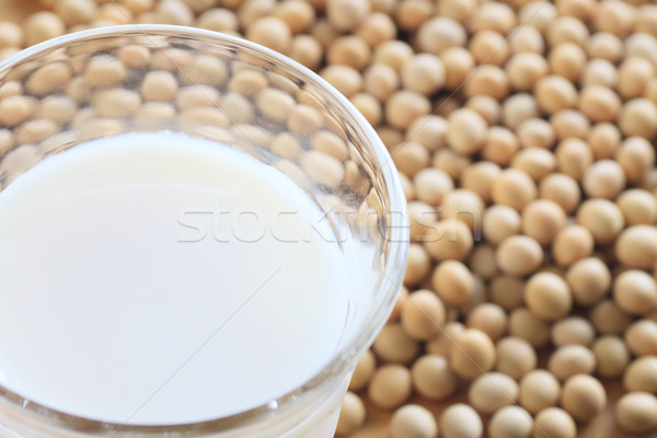 soy beans and soy milk Stock photo © yoshiyayo