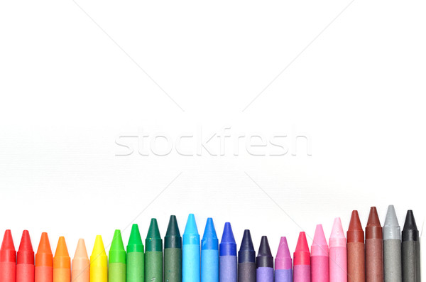 Crayons photos espace couleur croquis matériel [[stock_photo]] © YUGOKYOGO