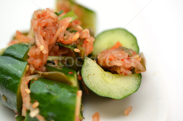 Maaltijd schotel komkommer etnische augurken Stockfoto © YUGOKYOGO