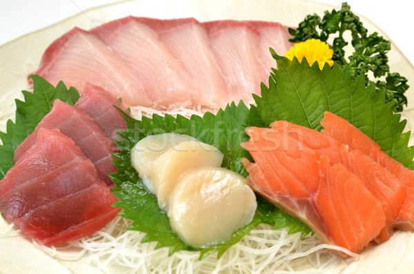 Fresco sashimi quadro japonês tradicional pratos Foto stock © YUGOKYOGO