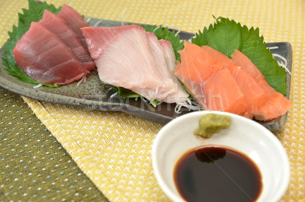 Fresco sashimi quadro japonês tradicional pratos Foto stock © YUGOKYOGO