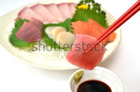 Fresco sashimi quadro japonês tradicional pratos Foto stock © YUGOKYOGO