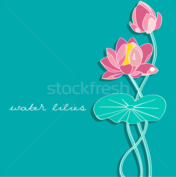 água lírios decorativo flor abstrato Foto stock © yulia_mayevska