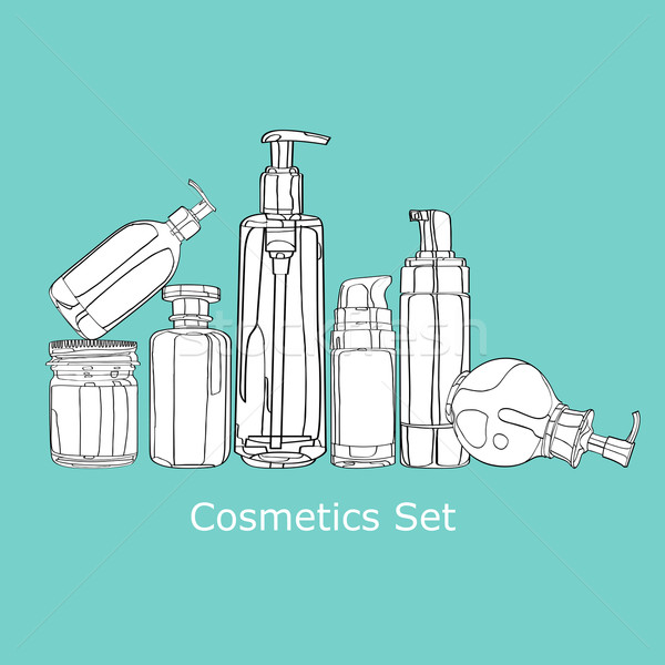 Stock photo: set of cosmetics for skin care