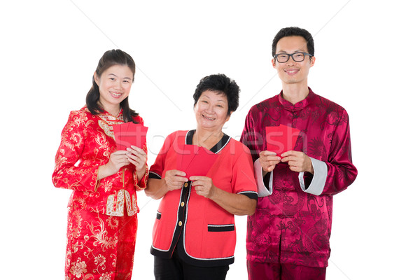 chinese new year family Stock photo © yuliang11