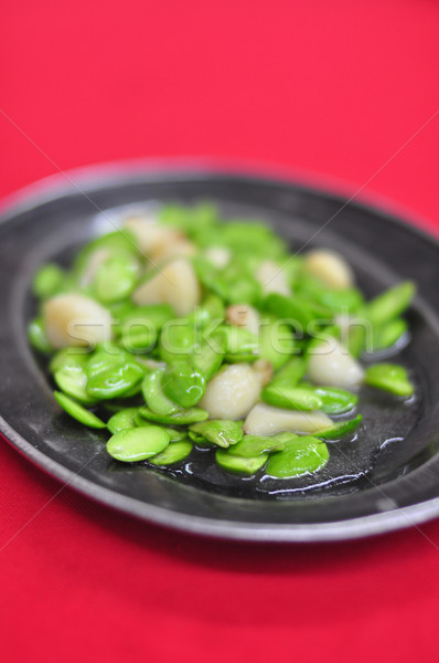 malaysian chinese fried wild vegetable petai Stock photo © yuliang11