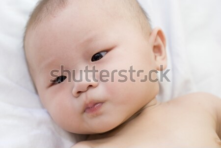 微笑 亞洲的 嬰兒 眼睛 頭髮 樂趣 商業照片 © yuliang11