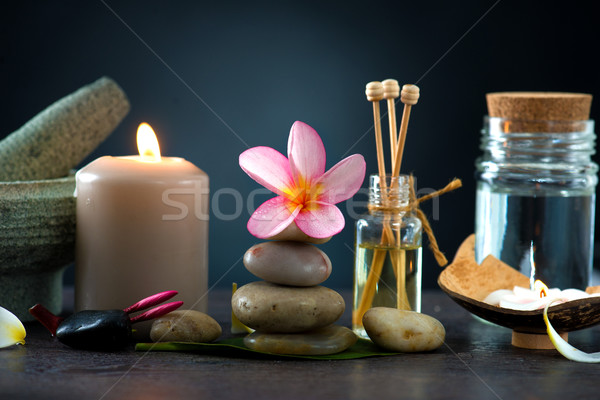 Estância termal escuro luzes frio pedra pedras Foto stock © yuliang11