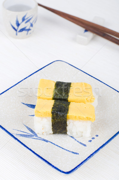 Sushi bacchette piatto pesce salute Cup Foto d'archivio © yuliang11
