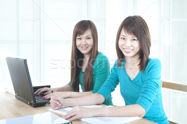 asian college students Stock photo © yuliang11