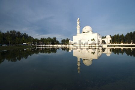Panorama foto moschea riflessione costruzione Foto d'archivio © yuliang11
