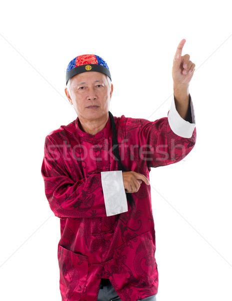 Cinese maestro isolato bianco uomo sport Foto d'archivio © yuliang11