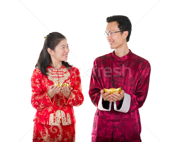 chinese new year husband and wife couple Stock photo © yuliang11