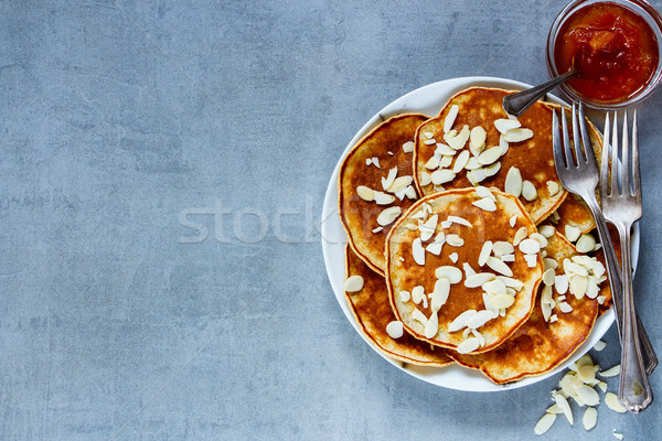 Whole grain pancakes Stock photo © YuliyaGontar