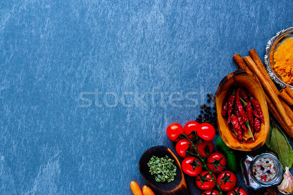 Kruiden specerijen groenten gezonde koken grijs Stockfoto © YuliyaGontar