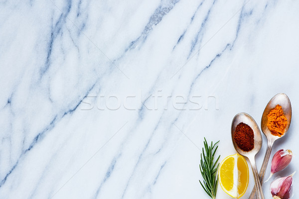 Stock photo: Herbs and spices selection