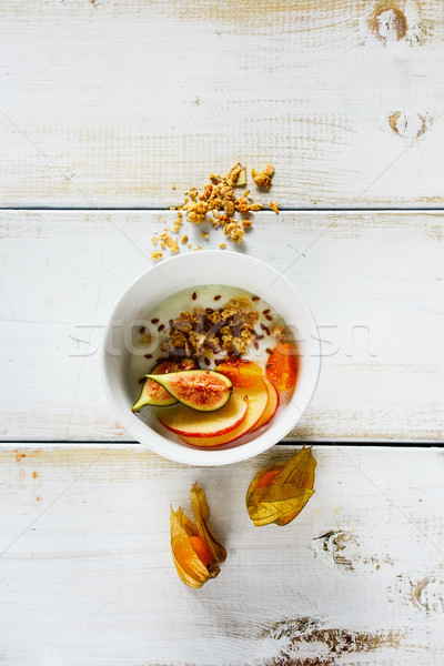 Homemade yoghurt with granola Stock photo © YuliyaGontar