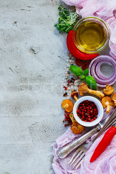 Groenten koken ingrediënten top kleurrijk Stockfoto © YuliyaGontar