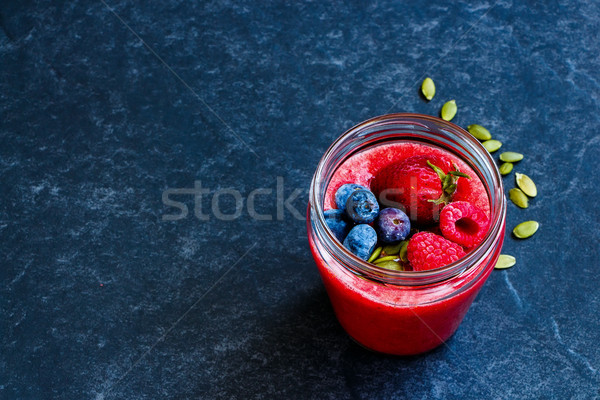 Detox berry smoothie Stock photo © YuliyaGontar