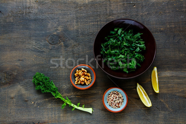 Kale and quinoa salad Stock photo © YuliyaGontar