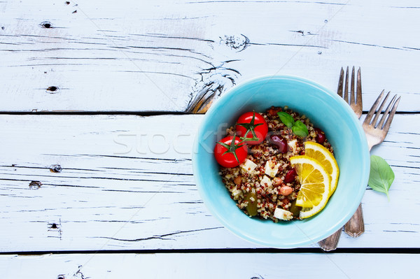 Healthy salad with quionoa Stock photo © YuliyaGontar