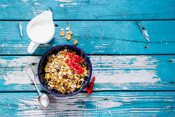 Healthy muesli in bowl Stock photo © YuliyaGontar