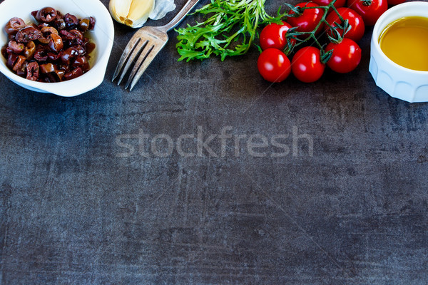 Salad preparation background Stock photo © YuliyaGontar