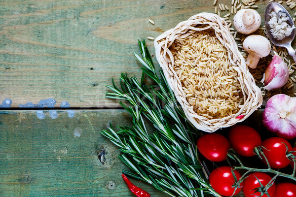 brown rice Stock photo © YuliyaGontar