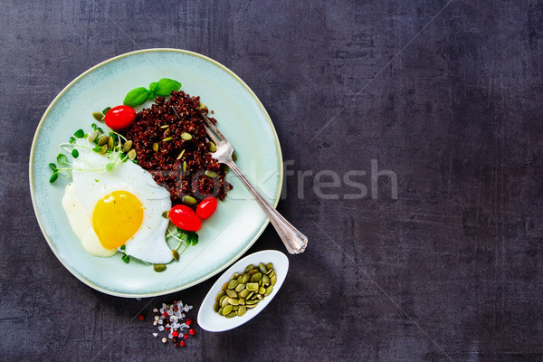 Red quinoa for dinner Stock photo © YuliyaGontar