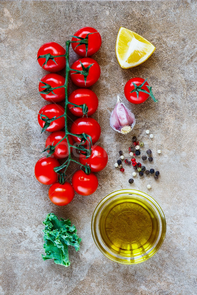 Fresh grape tomatoes Stock photo © YuliyaGontar