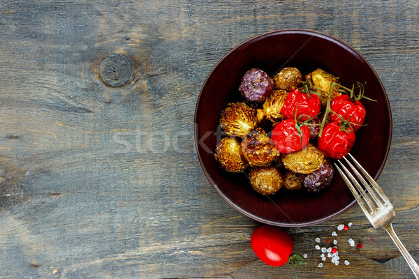 Vegan dinner bowl Stock photo © YuliyaGontar