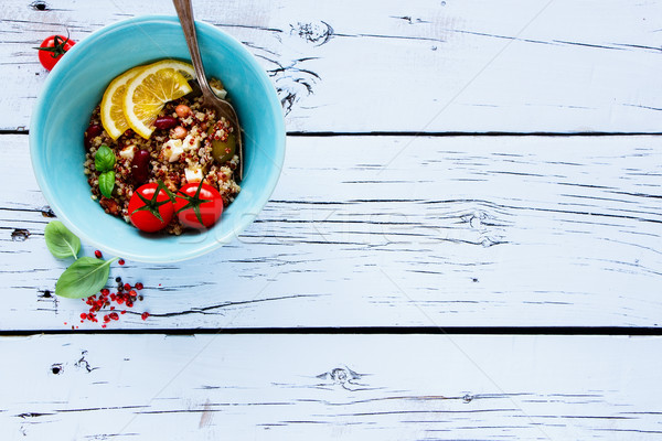 Healthy salad with quionoa Stock photo © YuliyaGontar