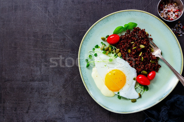 Red quinoa for dinner Stock photo © YuliyaGontar