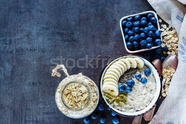 Stock photo: Home made oatmeal porridge