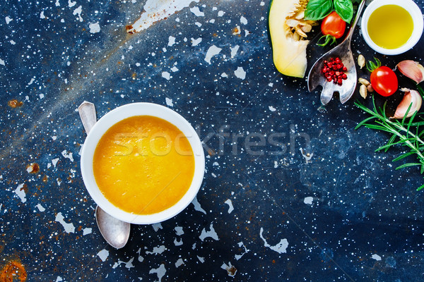 Autumn pumpkin soup Stock photo © YuliyaGontar