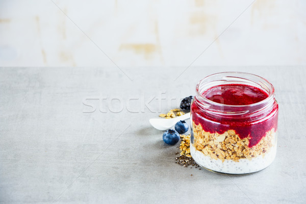 Gezonde ontbijt Grieks yoghurt Stockfoto © YuliyaGontar