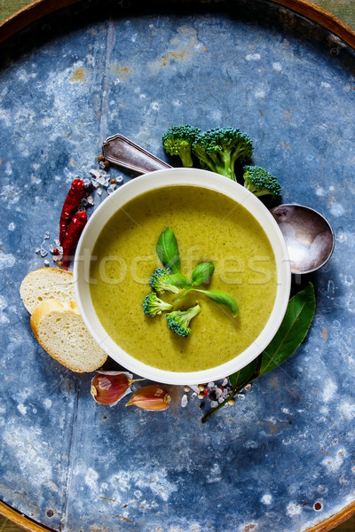 Homemade green soup Stock photo © YuliyaGontar