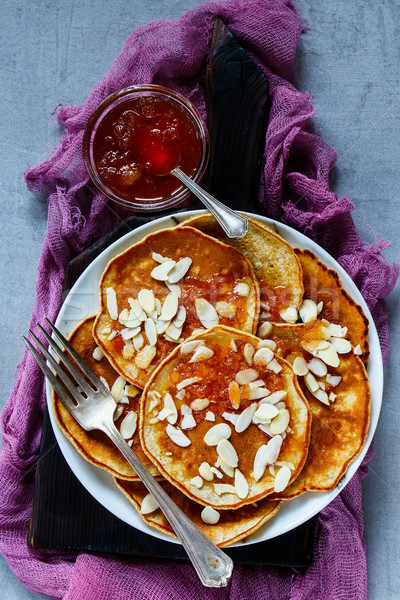 Whole grain pancakes Stock photo © YuliyaGontar