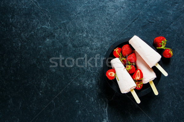 Strawberry ice cream Stock photo © YuliyaGontar