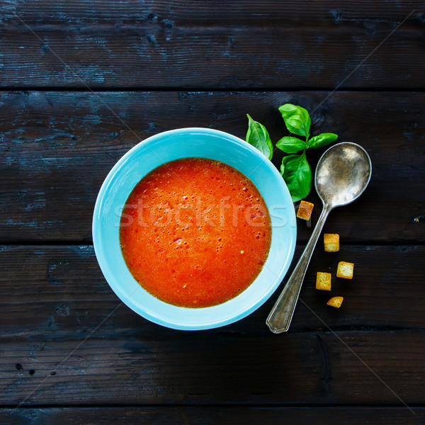 Gazpacho Tomato soup Stock photo © YuliyaGontar