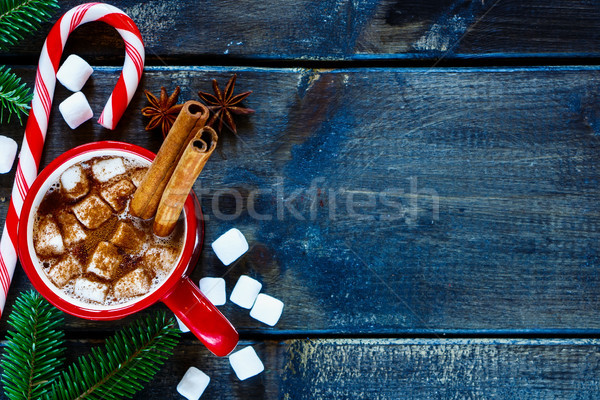 Aromático beber oscuro textura Navidad decoración Foto stock © YuliyaGontar
