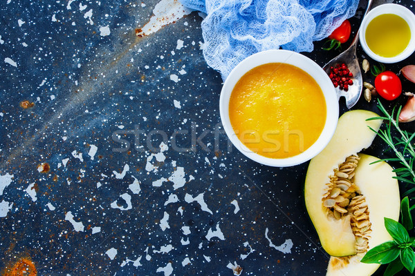 Autumn pumpkin soup Stock photo © YuliyaGontar