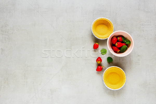 Fragola ingredienti top view primavera Foto d'archivio © YuliyaGontar