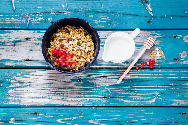Healthy muesli in bowl Stock photo © YuliyaGontar