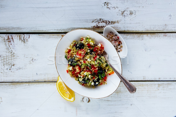 Healthy quinoa salad Stock photo © YuliyaGontar