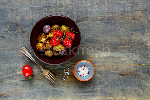 Vegan dinner bowl Stock photo © YuliyaGontar