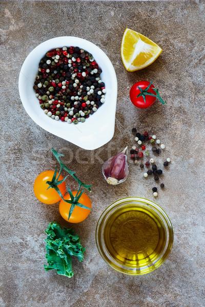 Fresh grape tomatoes Stock photo © YuliyaGontar