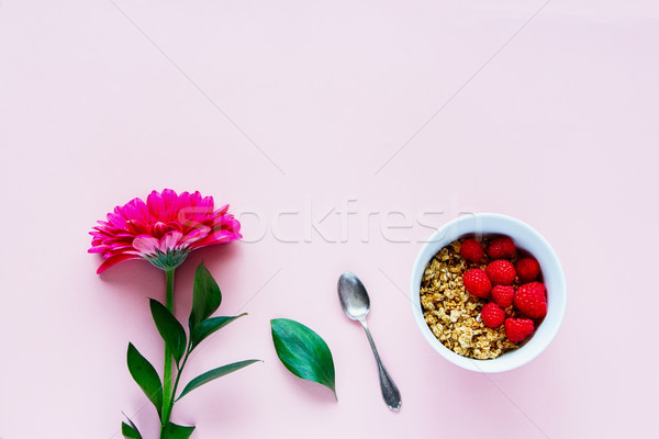 Flower and granola Stock photo © YuliyaGontar